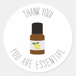 Lemon You Are Essential Oil Thank You Sticker