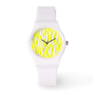 Lemon Zebra Print Watch
