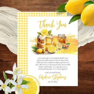 Lemon Zest Luscious Lemon Cake Ginger Tea Thank You Card
