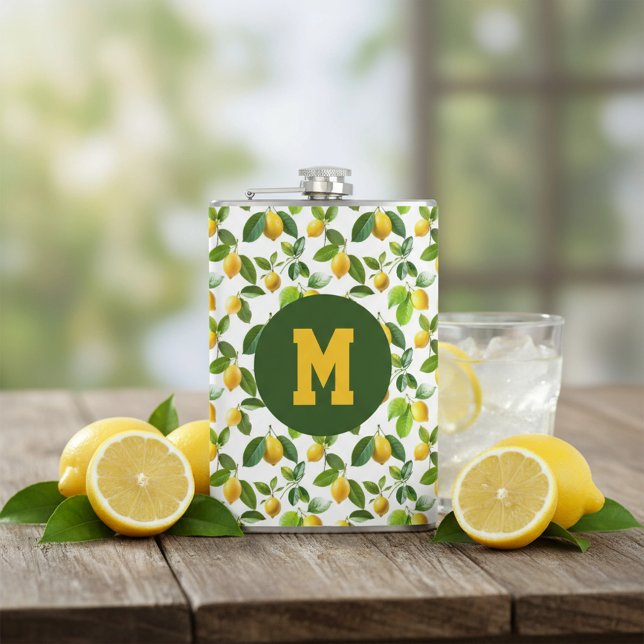 Lemon Zest Pattern Hip Flask (Creator Uploaded)