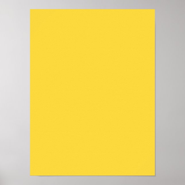 Lemon Zest Yellow Trend Colour Customised Template Poster (Front)