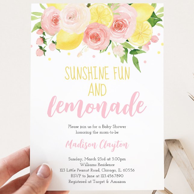 Lemonade Baby Shower Invitation (Creator Uploaded)