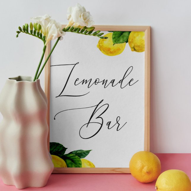 Lemonade Bar Sign | Lemon Wedding Drink Station (Creator Uploaded)