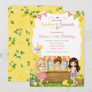 Lemonade Birthday Party Invitation