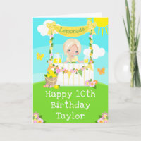 Lemonade Blonde Hair Girl Happy Birthday