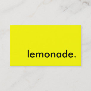 lemonade. business card