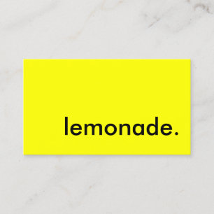lemonade. business card