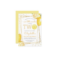 Lemonade Citrus Watercolor 2nd Birthday Party