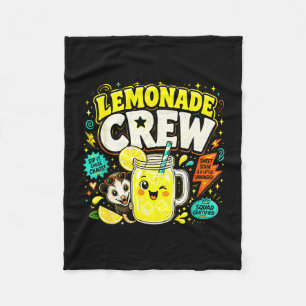 Lemonade crew funny cute kids lemonade stand fleece blanket