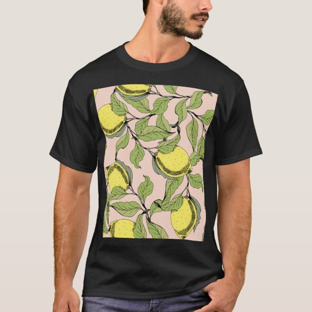 Lemonade Days: Vintage Branch Pattern T-Shirt (Front)