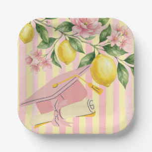 Lemonade Freshly Graduated Lemon Graduation Party Paper Plate