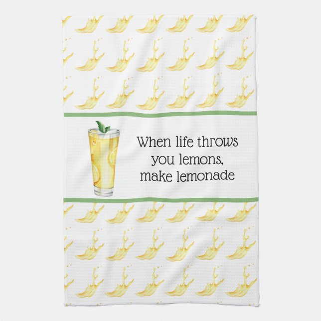 Lemonade In A Glass Kitchen Towel (Vertical)