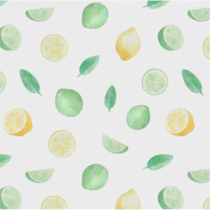 Lemonade lemon and green limes watercolor pattern