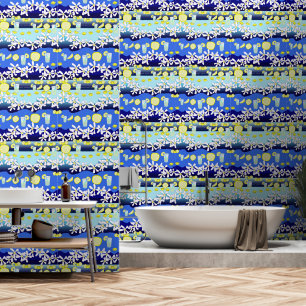 Lemonade Lemon Flower Pattern Wallpaper