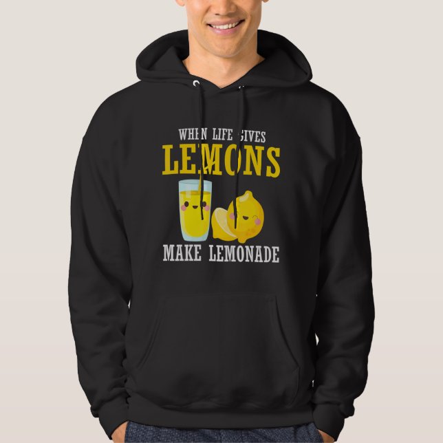 Lemonade Lover Children Fun Sour Lemon Glass Hoodie (Front)