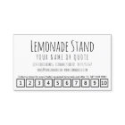 lemonade. loyalty punch card