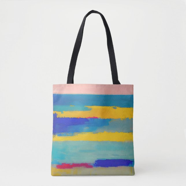 "Lemonade Lullaby" Abstract Art Tote Bag (Front)