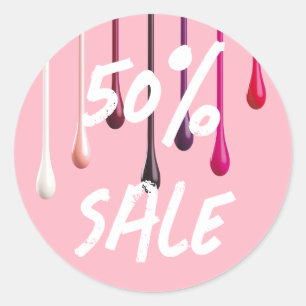 Lemonade Pink Marketing Sale Product Branding Classic Round Sticker