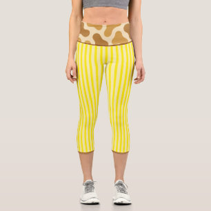 "LEMONADE SAFARI" HIGH-WAIST CAPRI LEGGINGS
