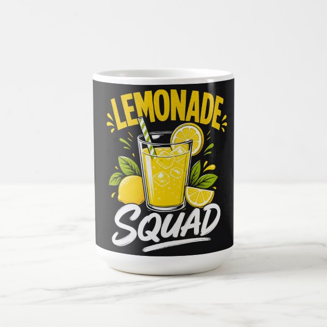 Lemonade Squad Fresh Summer Citrus Graphic Coffee Mug (Center)