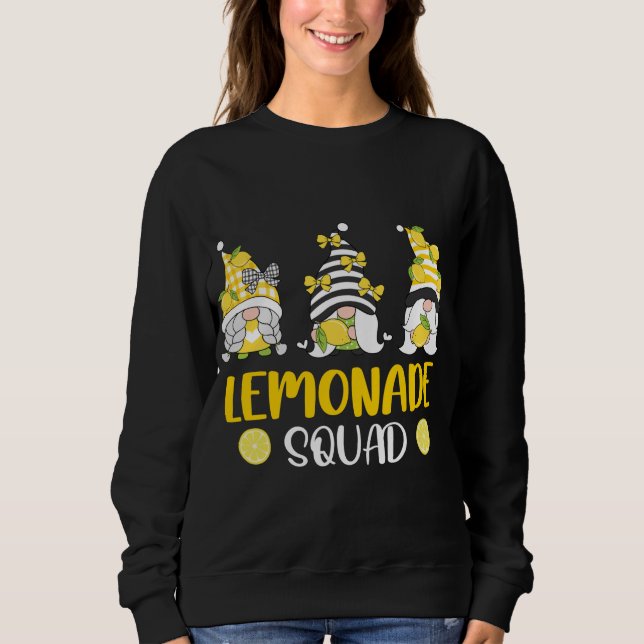 Lemonade Squad Summer Funny Gnomes Lemon Fruit Lov Sweatshirt (Front)