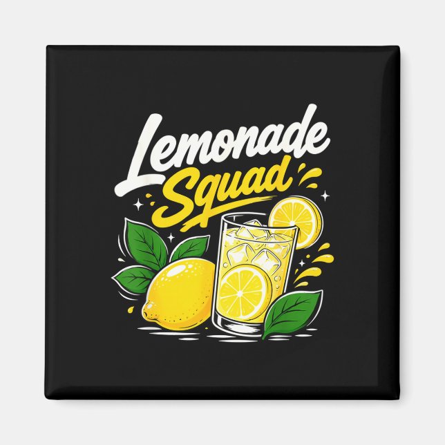 Lemonade squad summer lemon drink lover crew magnet (Front)