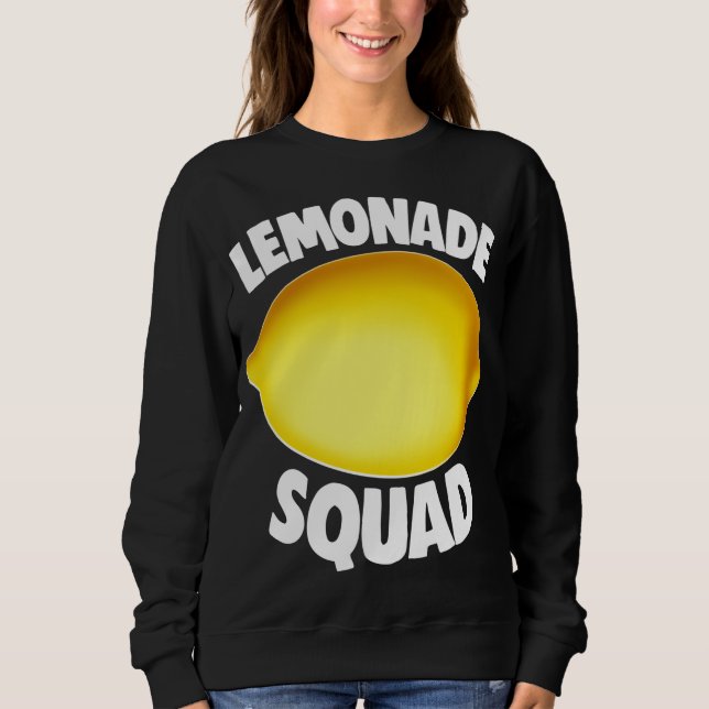Lemonade Squad Summer Tropical Yellow Fruit Sweatshirt (Front)