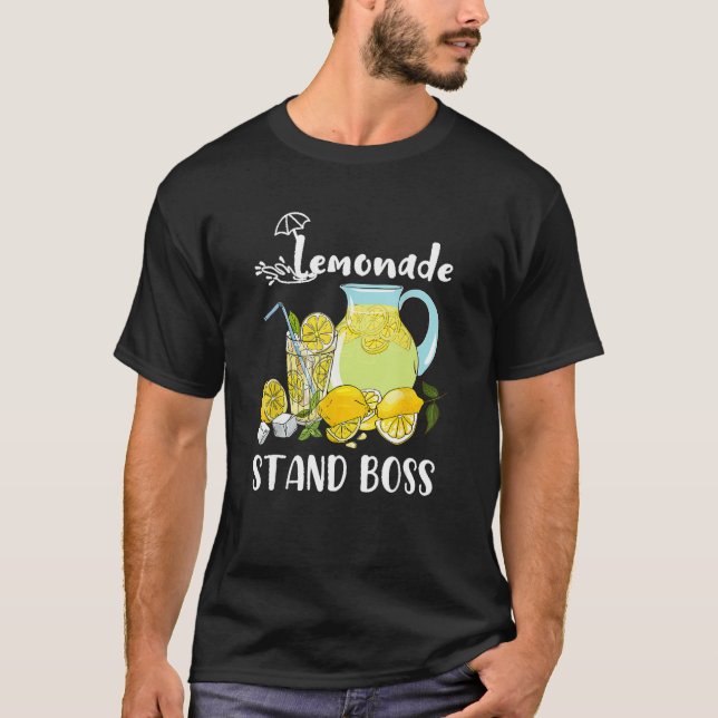 Lemonade Stand Boss Funny Lemonade Summer Tee (Front)