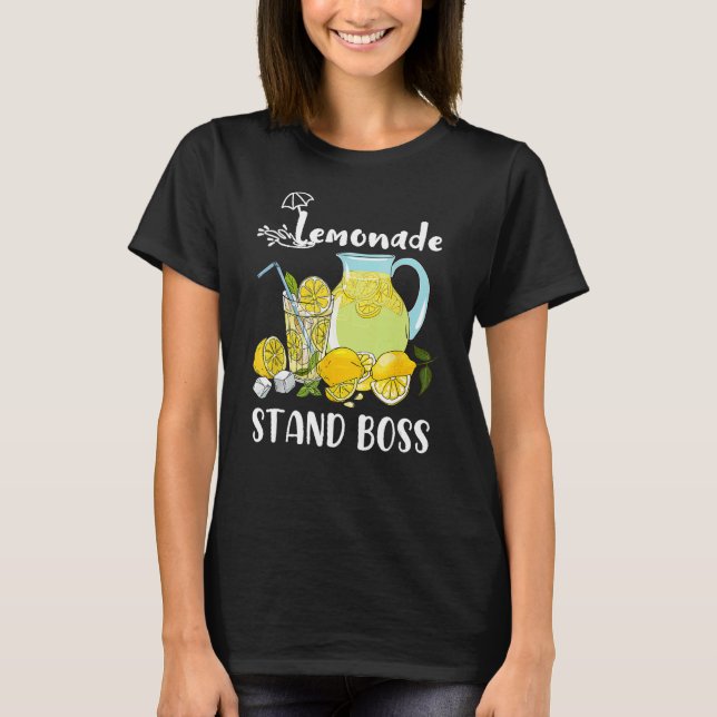 Lemonade Stand Boss Funny Lemonade Summer Tee (Front)