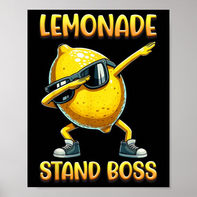 Lemonade Stand Boss Summer Entrepreneur Cool Lemon Poster (Front)