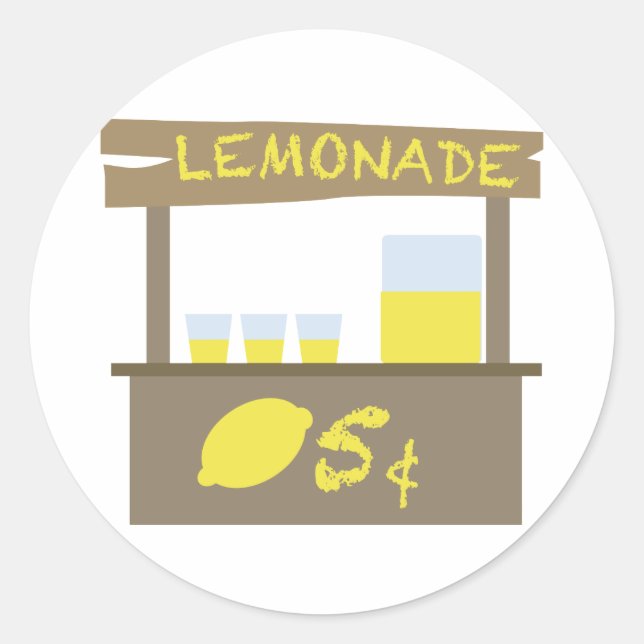 Lemonade Stand Classic Round Sticker (Front)