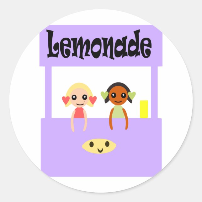 Lemonade Stand Classic Round Sticker (Front)