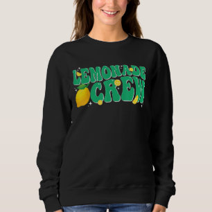 Lemonade Stand Crew Boss Lemon Juice Retro Groovy  Sweatshirt