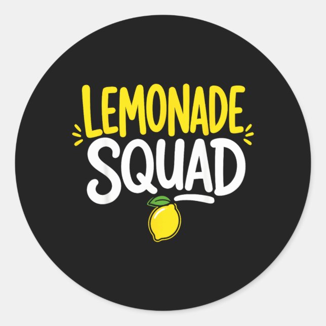Lemonade Stand Crew Lemonade Squad Classic Round Sticker (Front)