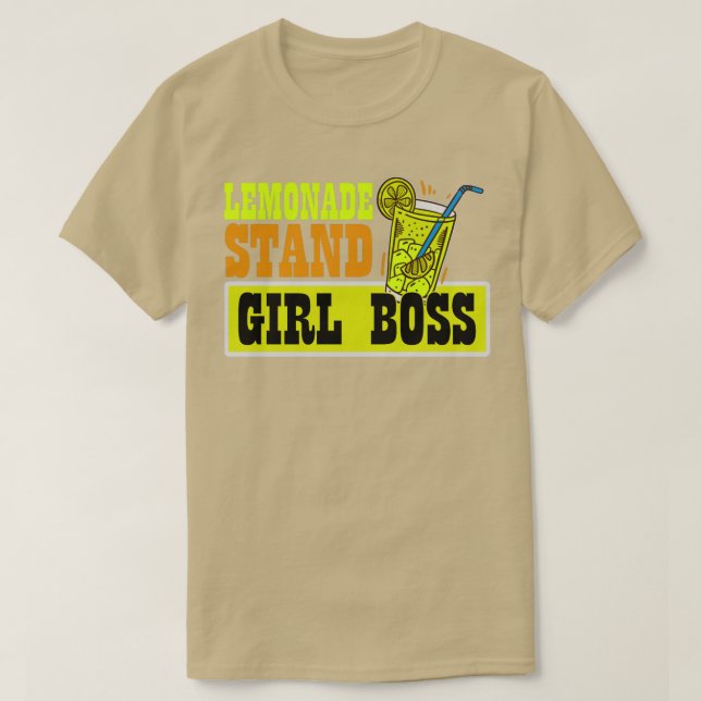 Lemonade Stand Girl Boss Funny Lemon Juice Busines T-Shirt (Design Front)