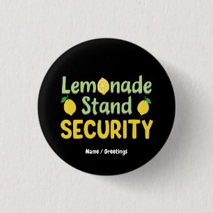 Lemonade Stand Security Funny Summer Citrus CEO 3 Cm Round Badge