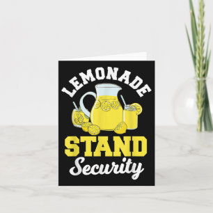 Lemonade Stand Security Lemon Juice Citrus Summer  Card