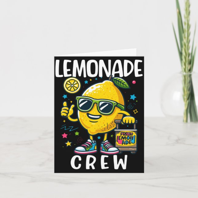 Lemonade Stand Squad Security Girl Boss Kids Card (Front)