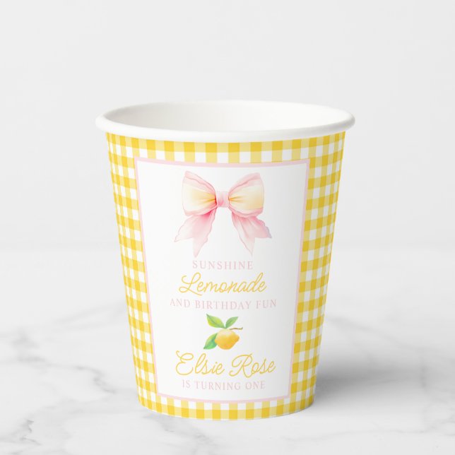 Lemonade summer birthday party cup (Front)