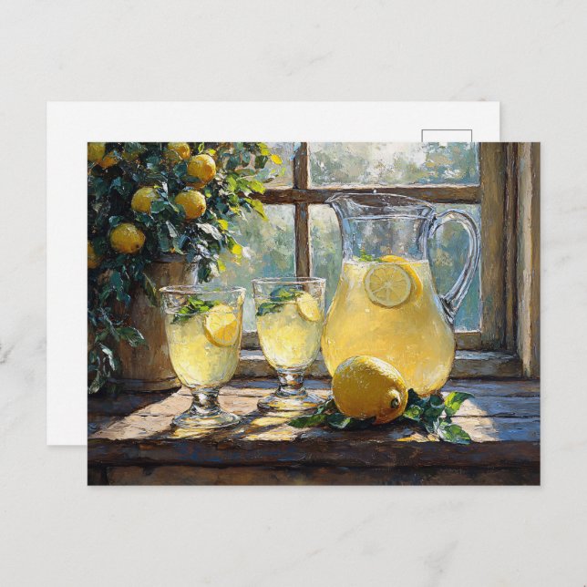 Lemonade Sunlit Kitchen Scene Postcard (Front/Back)