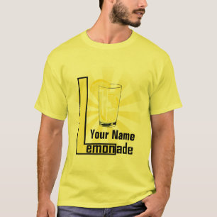 Lemonade Text Design Template Mens Yellow T-shirt