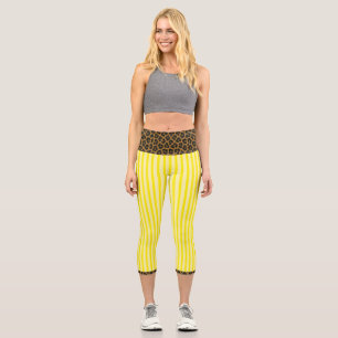 "LEMONADE WILDCAT" HIGH-WAIST CAPRI LEGGINGS