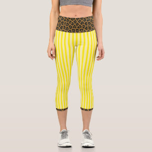 "LEMONADE WILDCAT" HIGH-WAIST CAPRI LEGGINGS