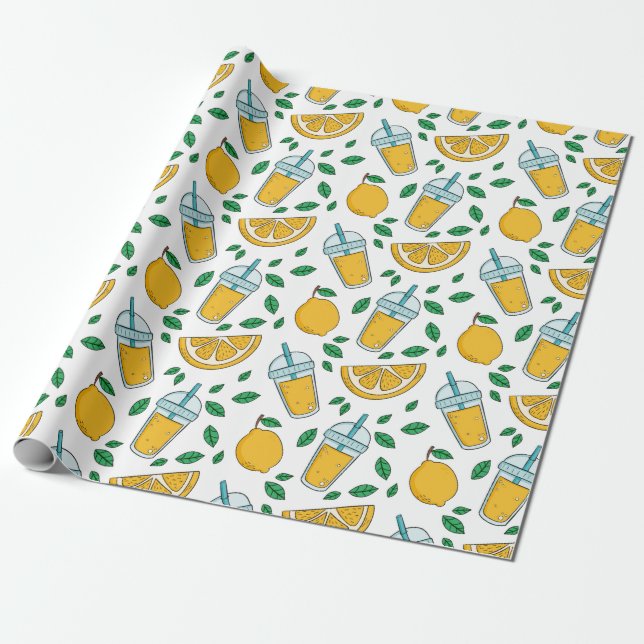 Lemonade Wrapping Paper (Unrolled)