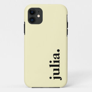 Lemonade Yellow Solid Colour Elegant Name  Case-Mate iPhone Case