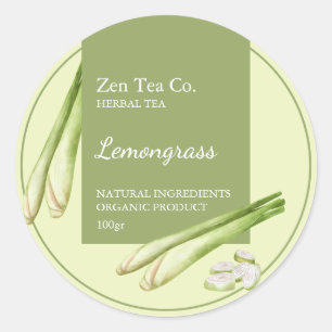 Lemongrass Herbal Tea Business Label