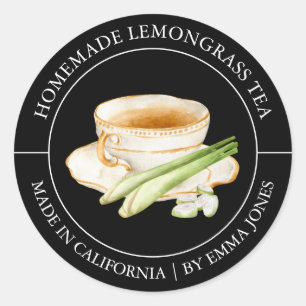 Lemongrass Tea Modern label