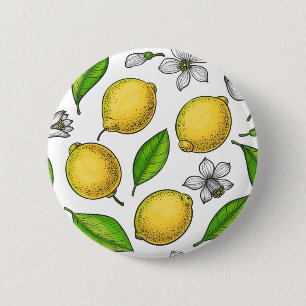 Lemons 6 Cm Round Badge