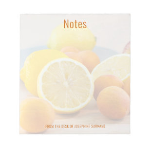 Lemons And Apricots Food Photography Still Life Notepad