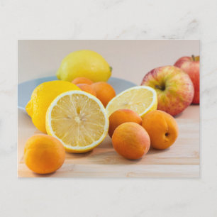 Lemons And Apricots Food Photography Still Life Postcard